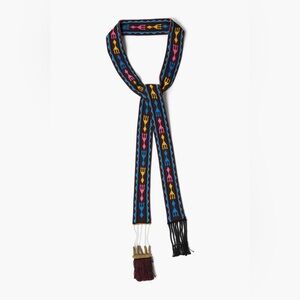 VALENTINO GARAVANI Folk Fringe Skinny Scarf/Belt, NWT